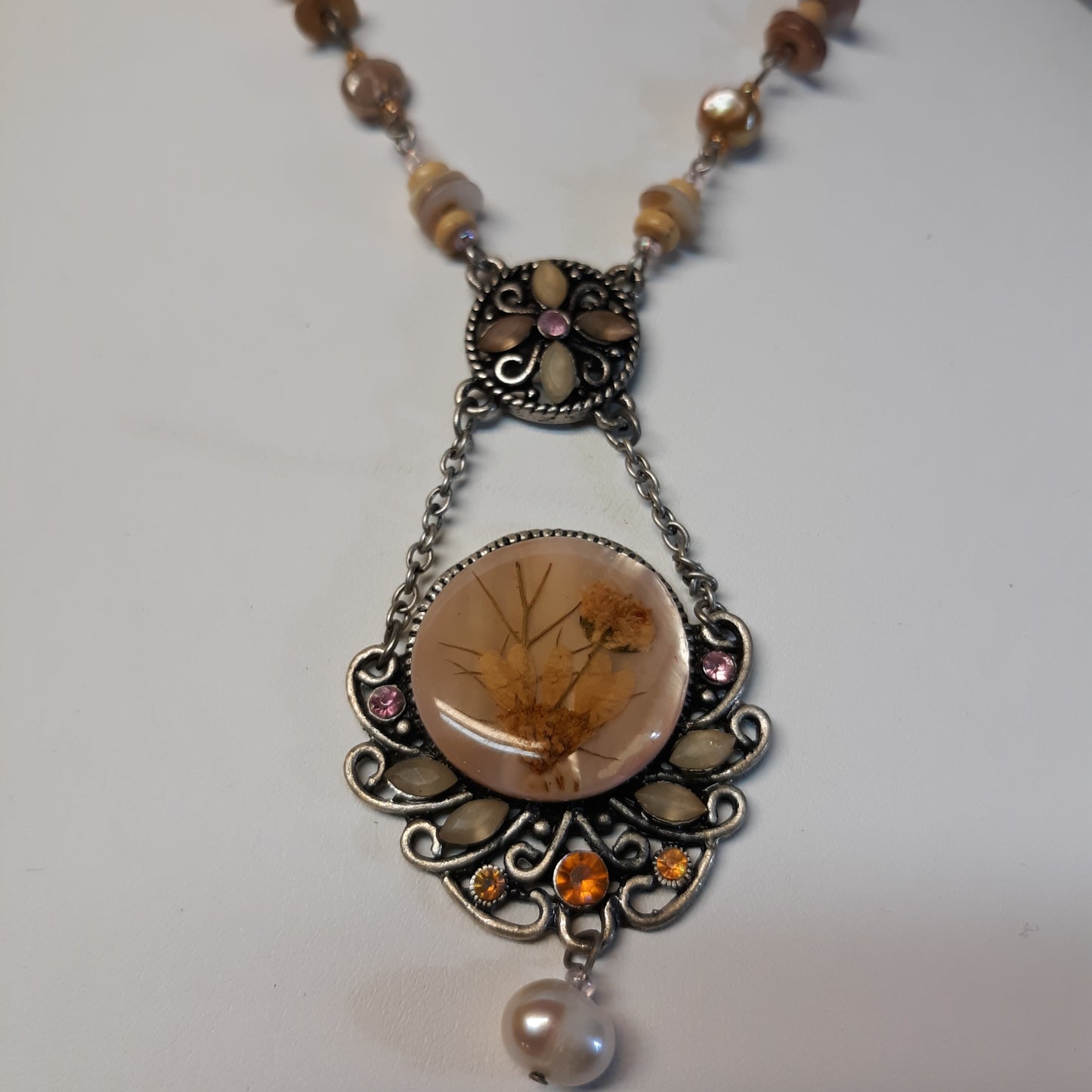 Necklace Inlay Dried Flower