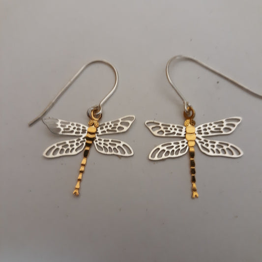 Sterling Silver Dragonfly Earrings