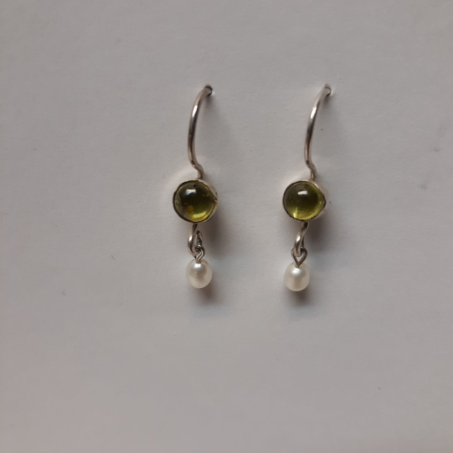 Sterling Silver Earring Citrine Moon Stone Garnet