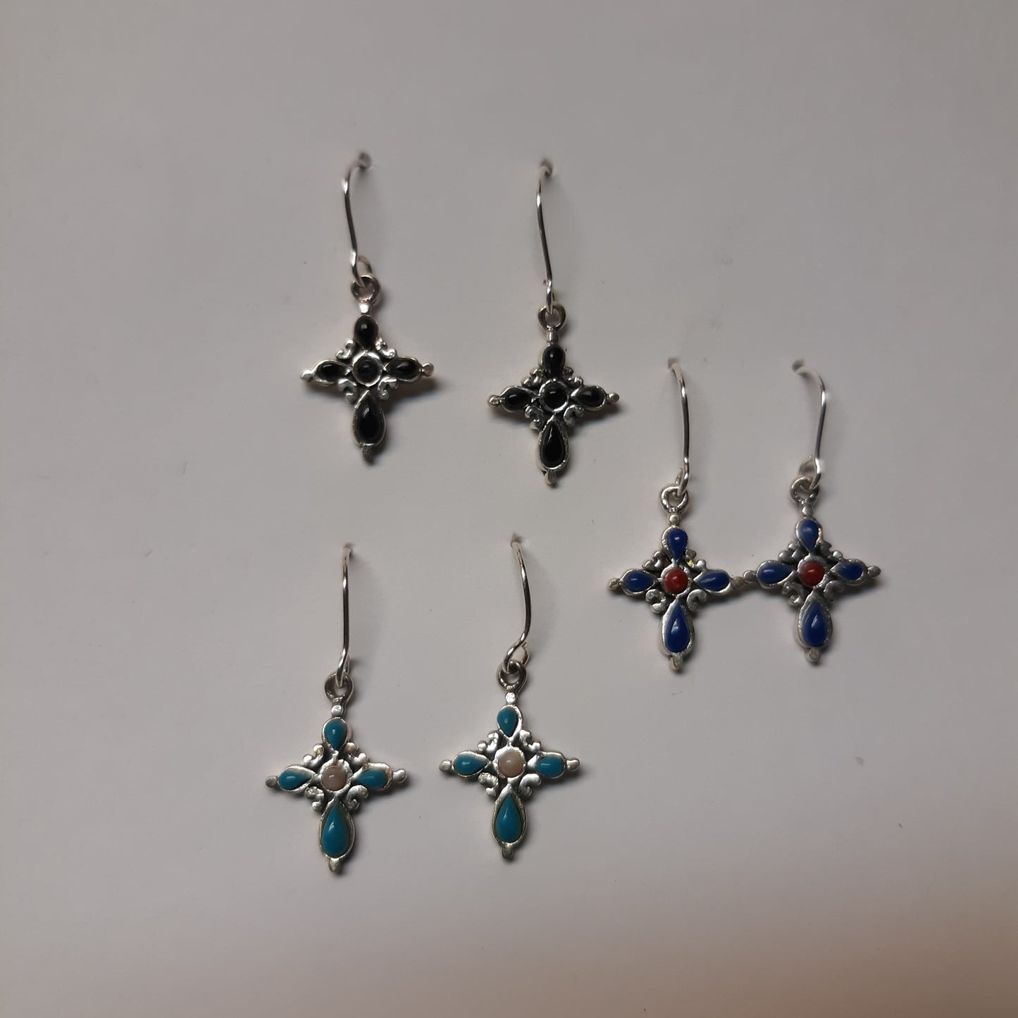 Sterling Silver Mini Cross Earring