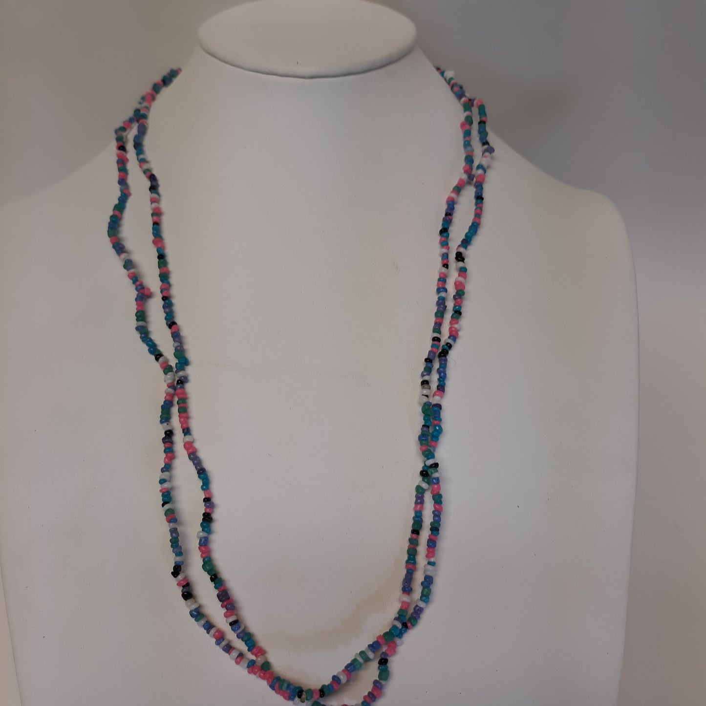 Tri-Color Beaded Necklace