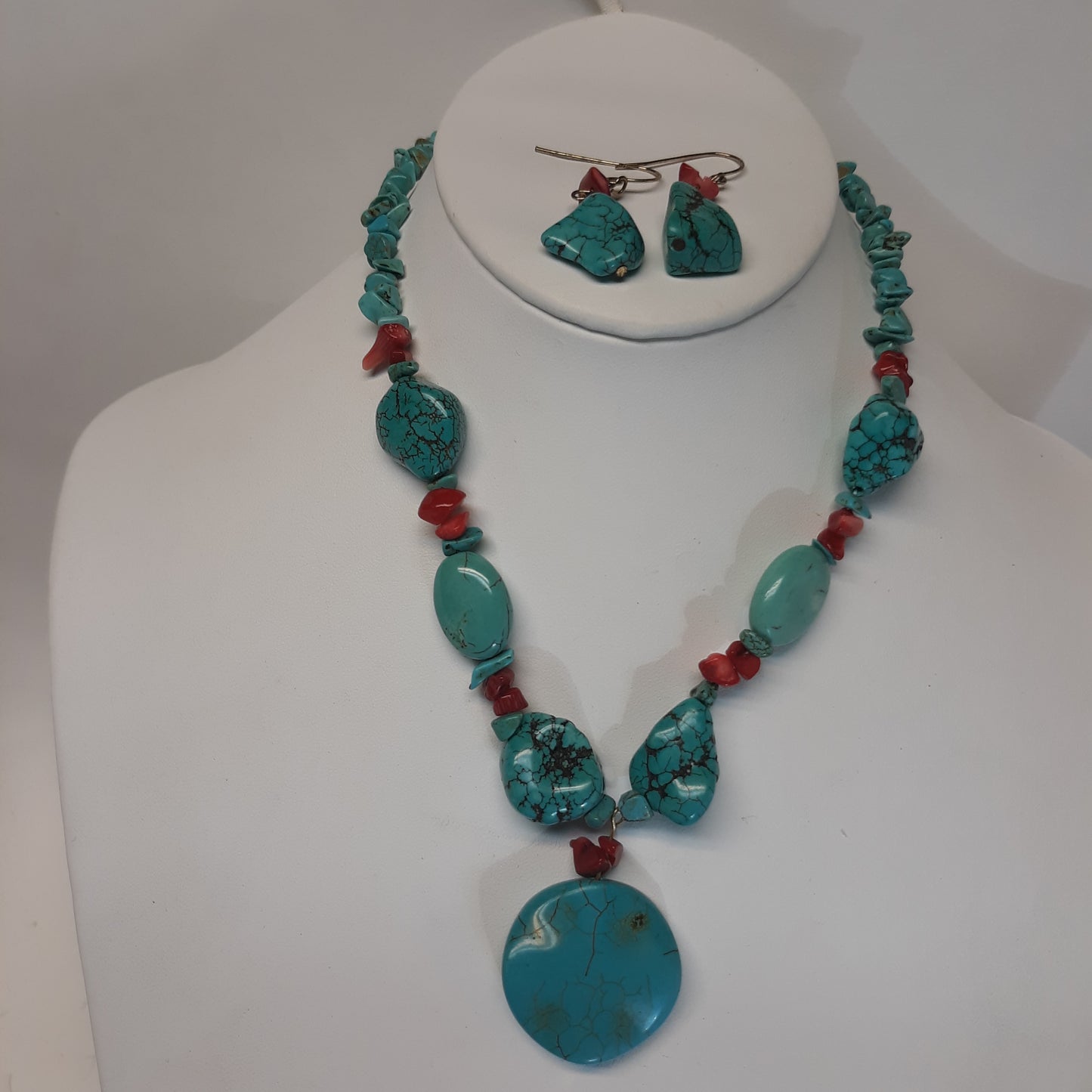 Turquoise Necklace Earring Set