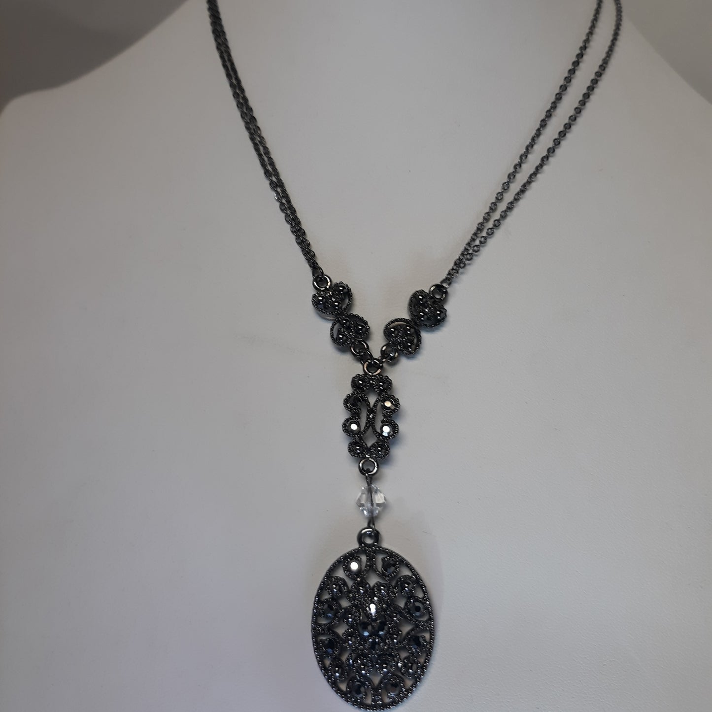 Silver & Crystal Necklace