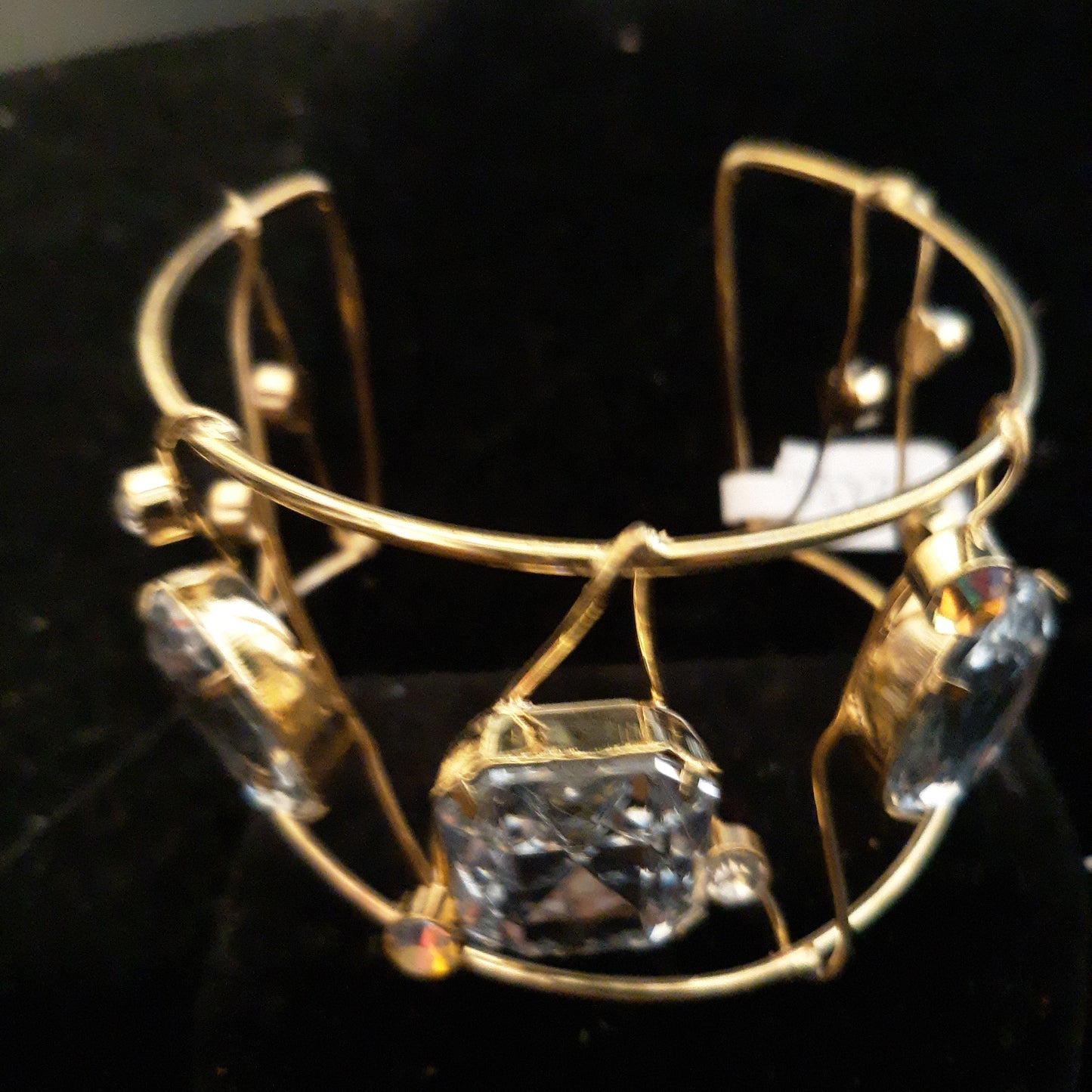 Gold Tone Bracelet with Crystals