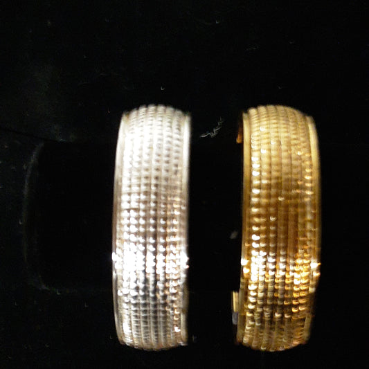 Hinged Silver or Gold Tone Bangle