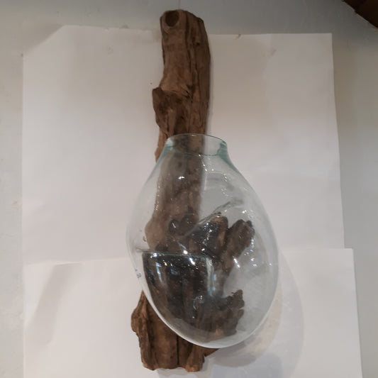 Driftwood Art Glass Vase