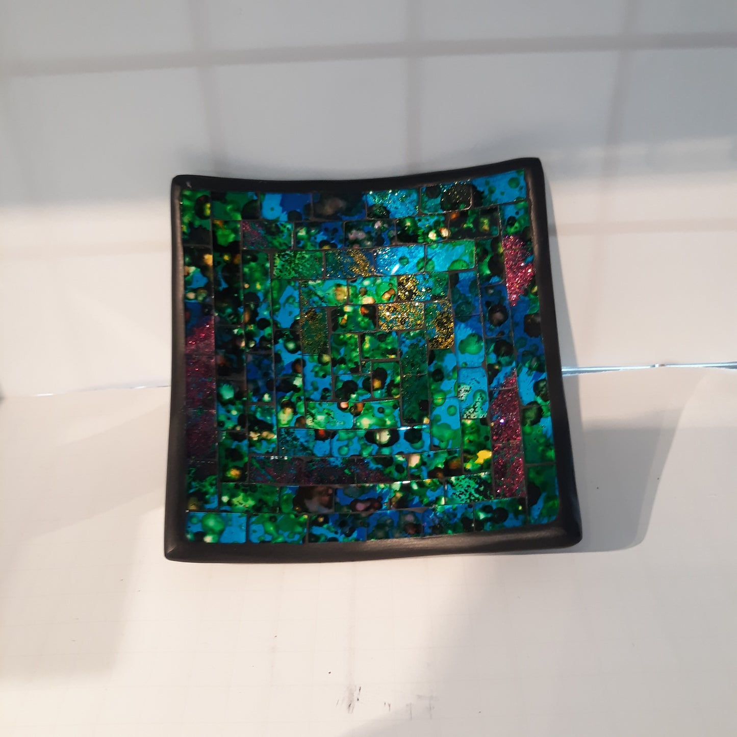 Ceramic Art Glass Plate Small