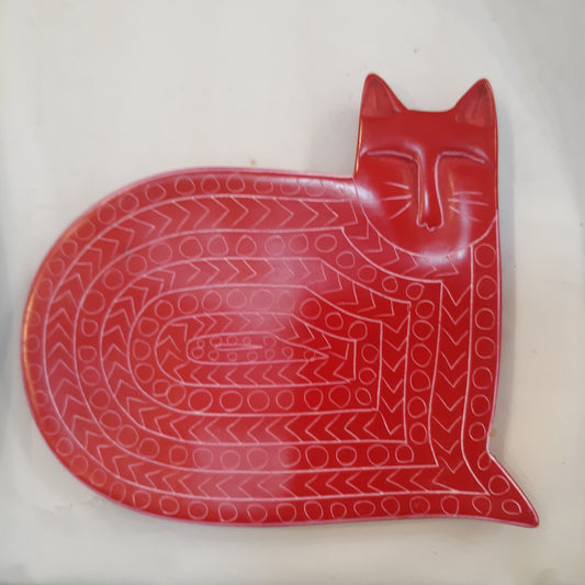 Soapstone Cat Tray