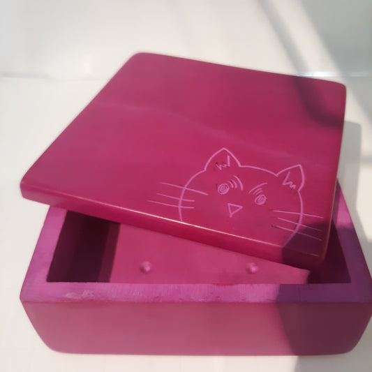 Soapstone Cat Box