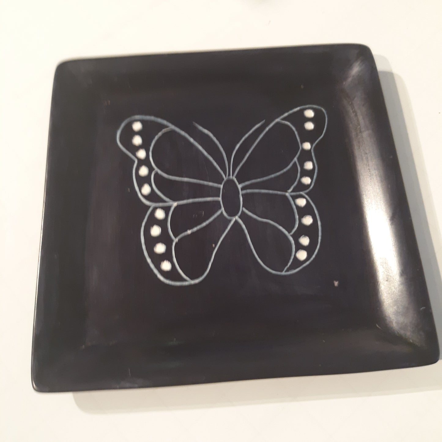 Butterfly Dish Soapstone