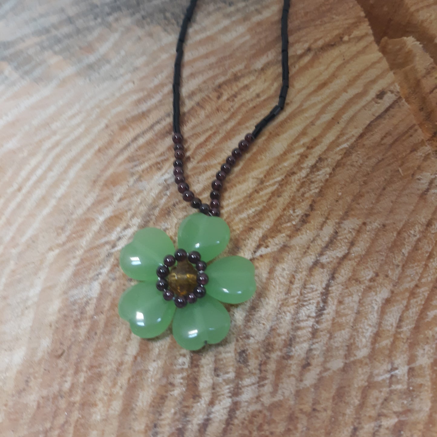 Stone Flower Pendant