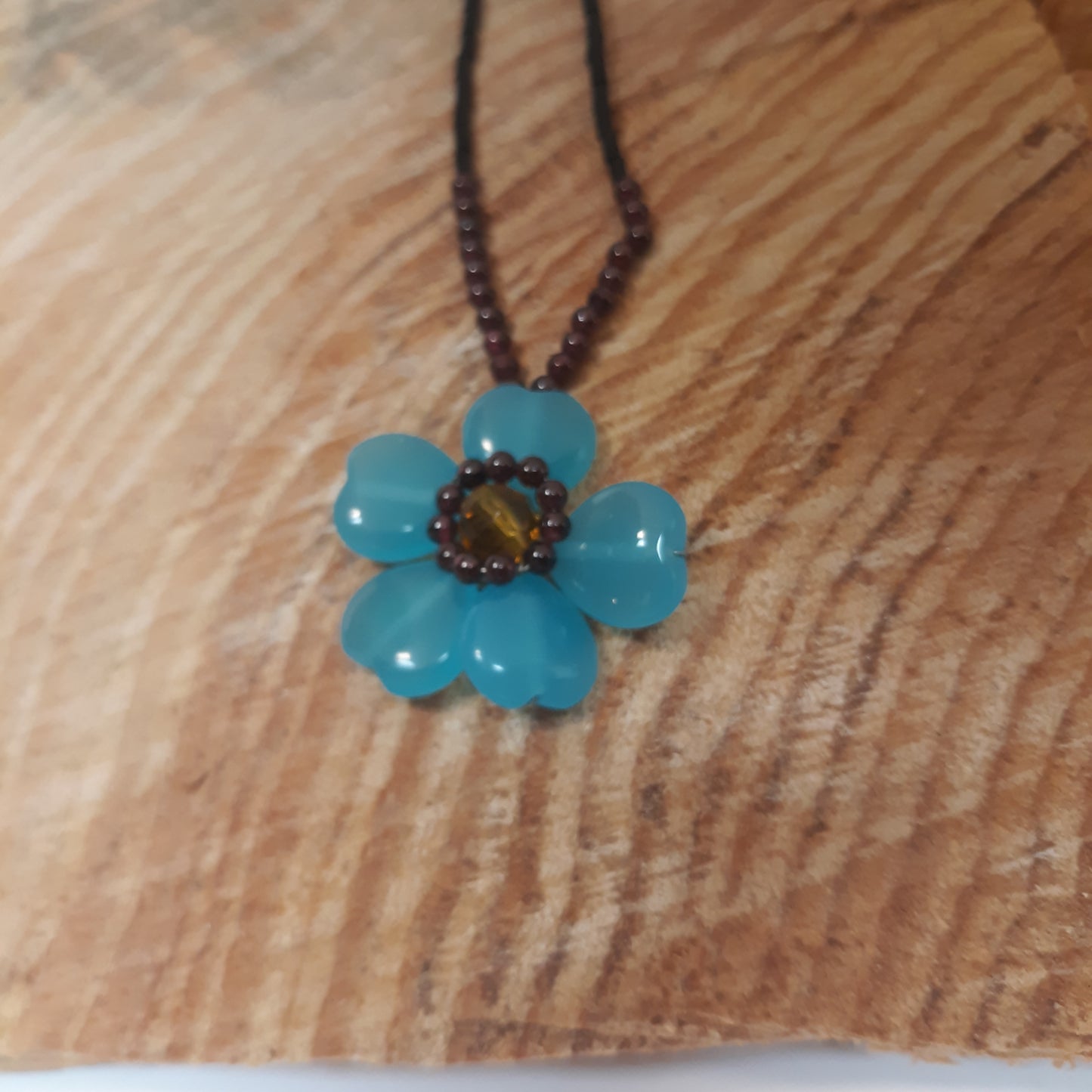 Stone Flower Pendant