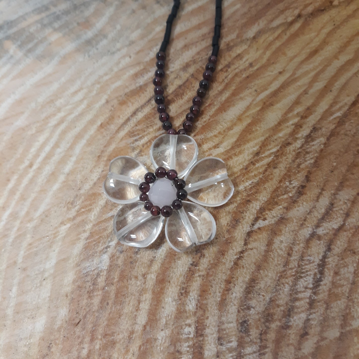 Stone Flower Pendant