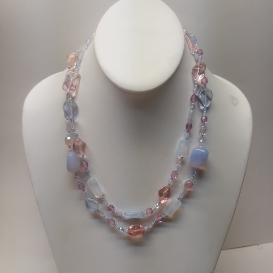 Glass Fire Bead Necklace