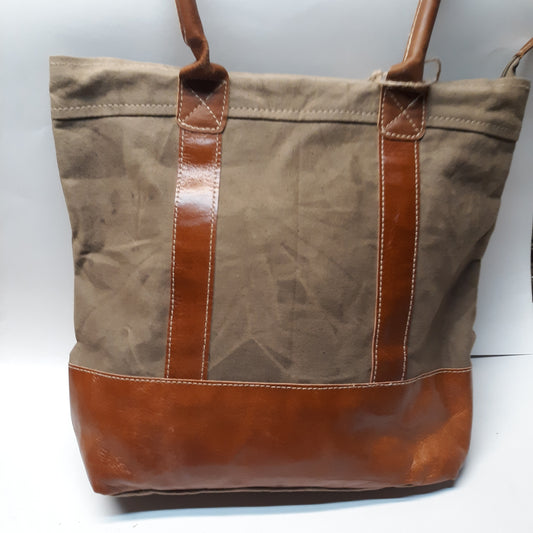 Shoulder Bag Accented with Leather Trim