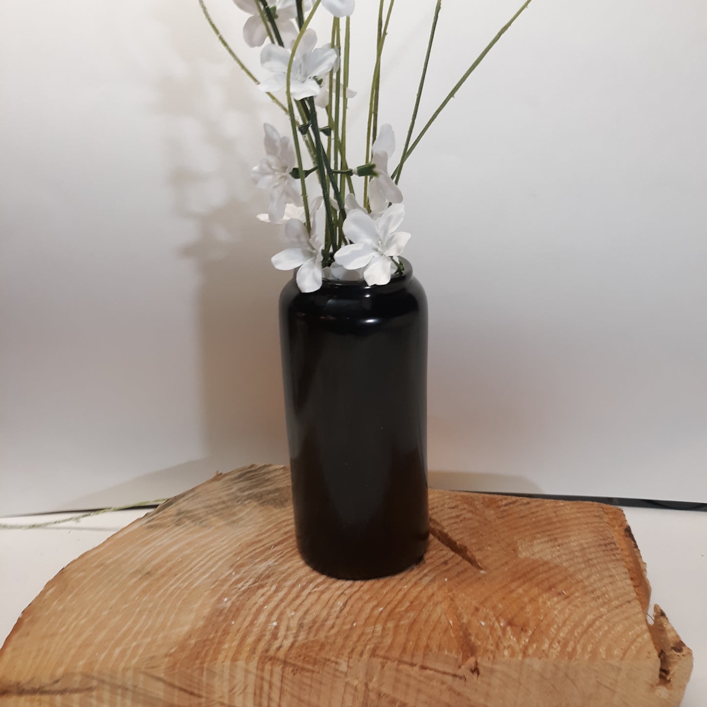 Large Black Soapstone Vase