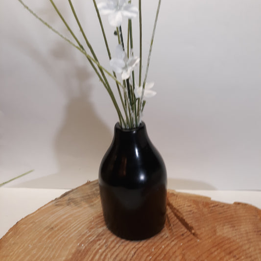 Soapstone Small Black Tapered Vase