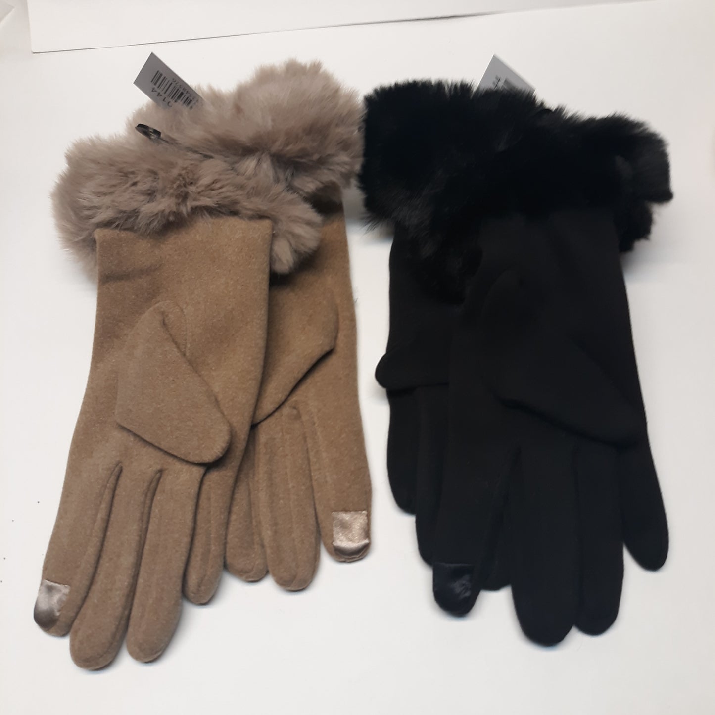 Gloves with Fur Trim Cuff