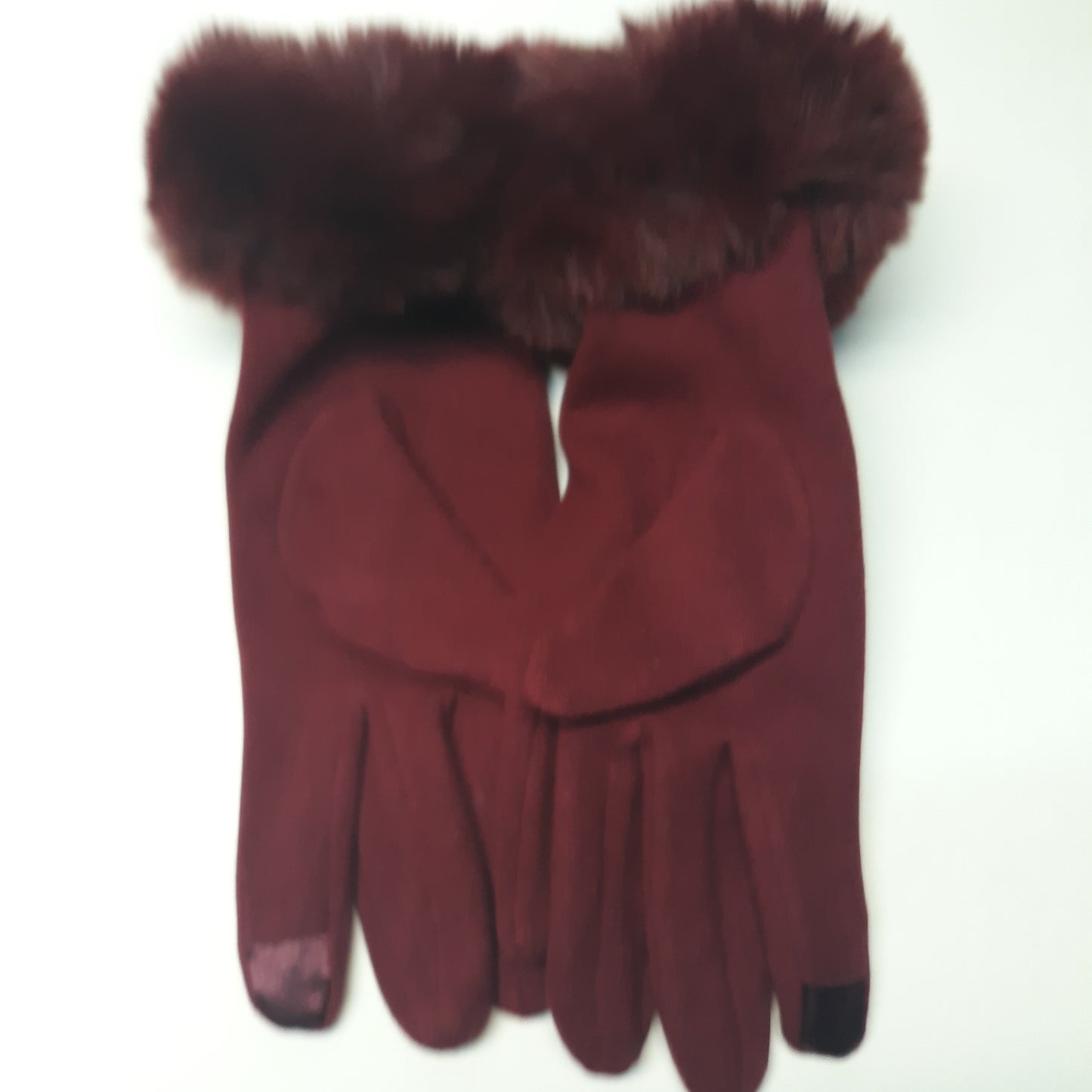 Gloves with Fur Trim Cuff